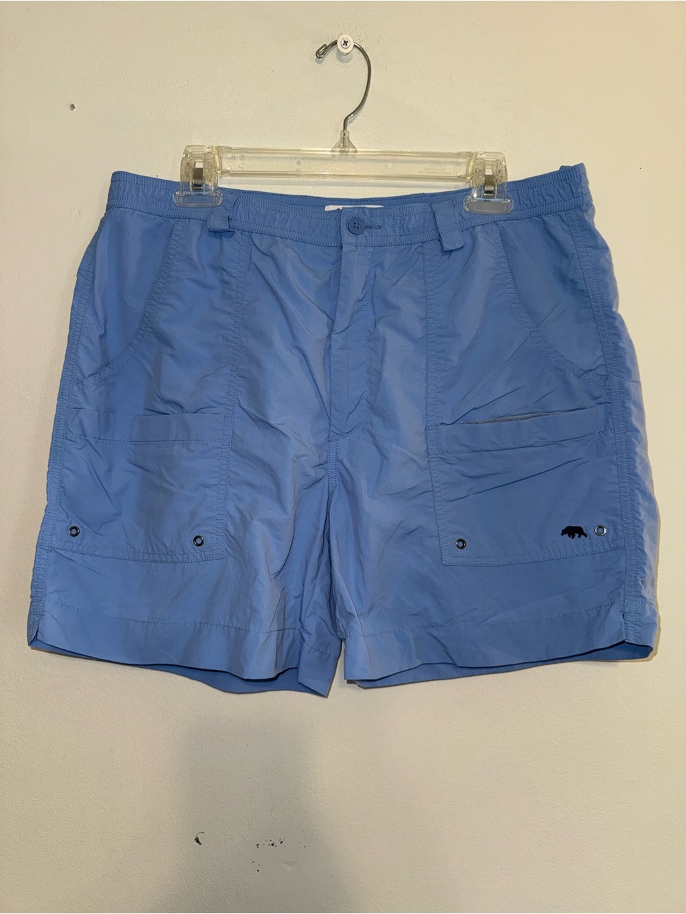 Onward Reserve Shorts Men M Blue Cargo Elastic 6" Fishing Performance Nylon